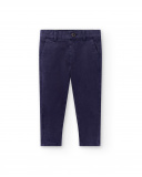 Pantaloni da ragazzo in twill blu scuro Collezione Paradiso