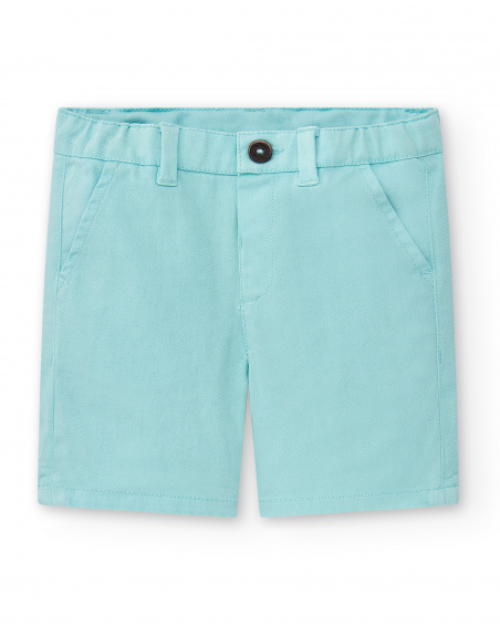 Bermuda da bambino in twill blu Collezione Paradiso