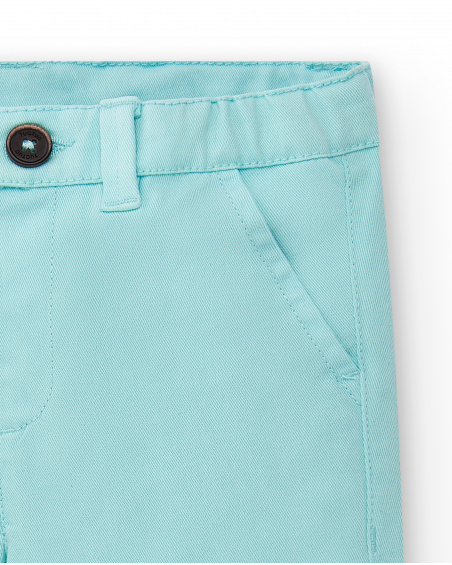 Bermuda da bambino in twill blu Collezione Paradiso