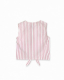 Blusa in popeline bianco da bambina Collezione Paradiso