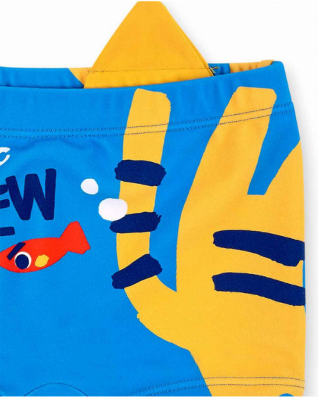 Costume boxer blu da bambino Collezione Salty Air