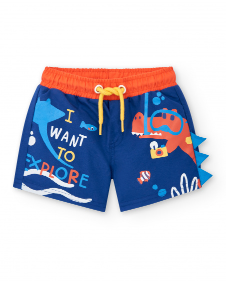 Bermuda da ragazzo di colore blu navy Collezione Salty Air