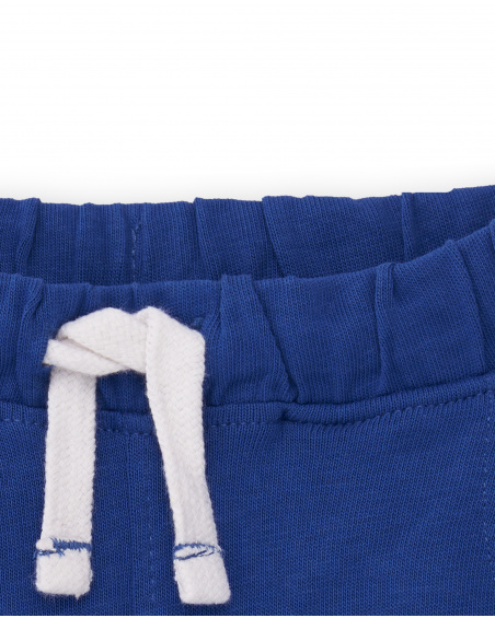 Bermuda da bambino in maglia blu navy Collezione Salty Air