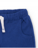 Bermuda da bambino in maglia blu navy Collezione Salty Air