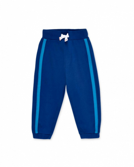 Pantaloni blu in peluche da bambino Collezione Salty Air