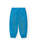 Pantaloni in twill blu da ragazzo Collezione Salty Air