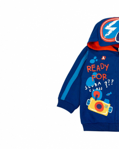 Giubbotto in peluche blu da bambino Collezione Salty Air