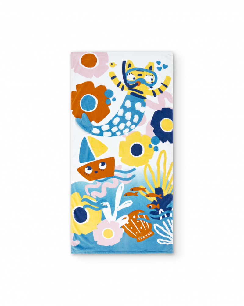 Asciugamano bianco da ragazza Collezione Salty Air