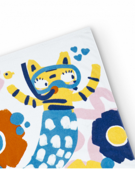 Asciugamano bianco da ragazza Collezione Salty Air