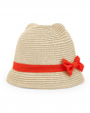 Cappello in rafia beige da bambina Collezione Salty Air