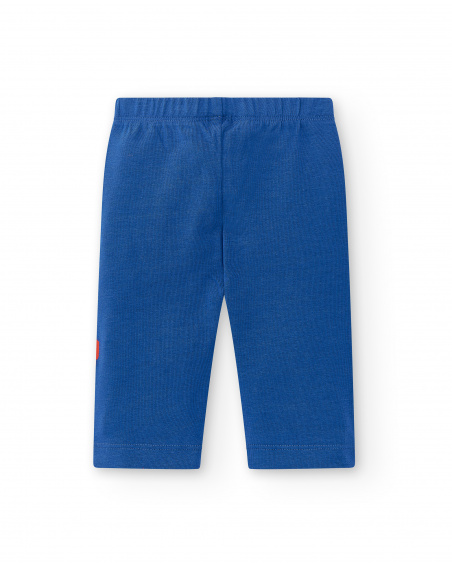 Leggings in maglia blu scuro da bambina Collezione Salty Air