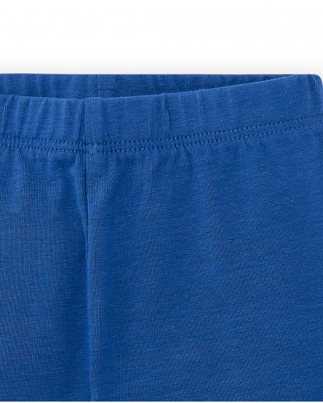 Leggings in maglia blu scuro da bambina Collezione Salty Air