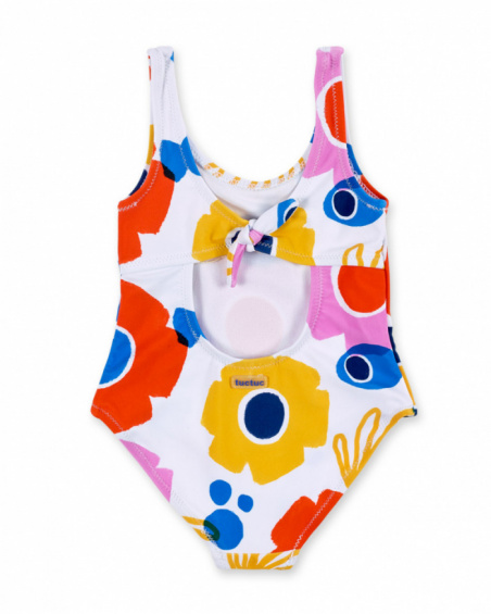 Costume da bagno bianco da bambina Collezione Salty Air