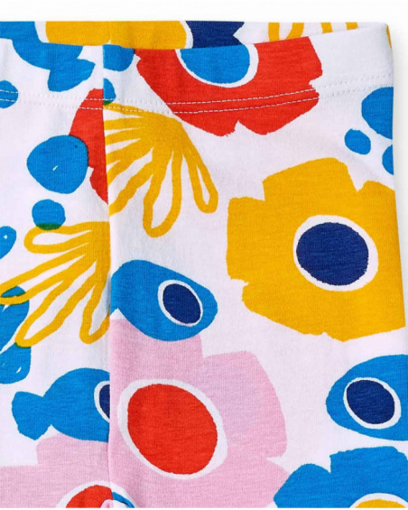 Leggings da ciclismo bianchi in maglia da bambina Collezione