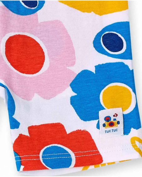 Leggings da ciclismo bianchi in maglia da bambina Collezione