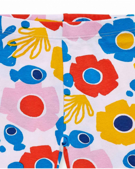 Leggings bianchi in maglia da bambina Collezione Salty Air