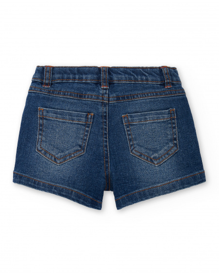 Shorts in denim blu da bambina Collezione Salty Air
