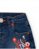 Shorts in denim blu da bambina Collezione Salty Air