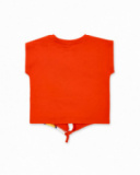 Camiseta punto rojo nudo niña Salty Air