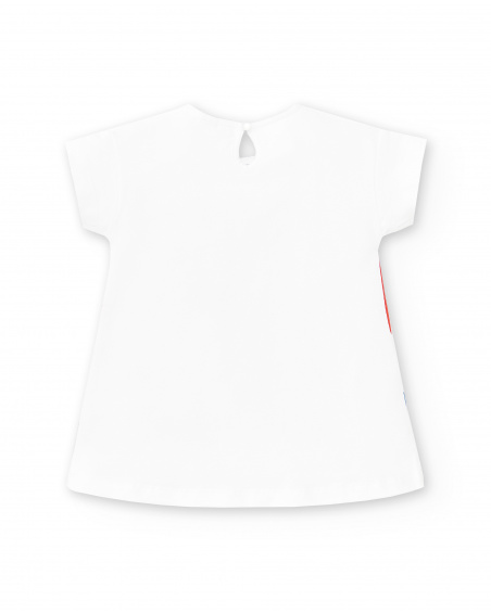 Abito bianco in maglia da bambina Collezione Salty Air
