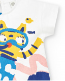 Abito bianco in maglia da bambina Collezione Salty Air