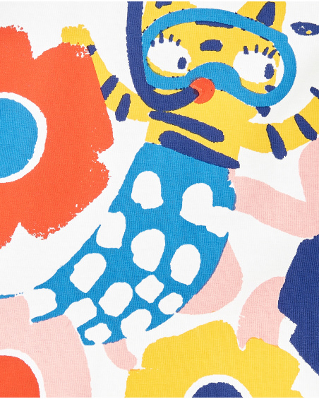 Abito bianco in maglia da bambina Collezione Salty Air