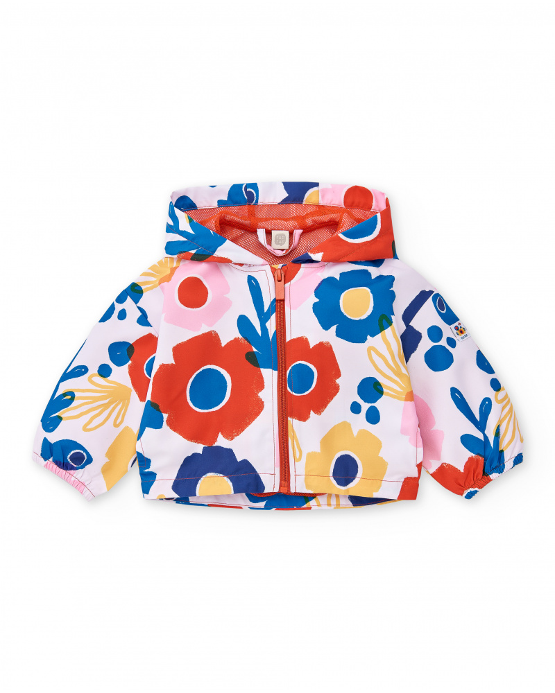 Giacca a vento bianca da bambina Collezione Salty Air