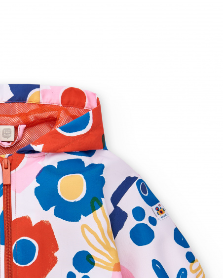 Giacca a vento bianca da bambina Collezione Salty Air