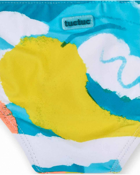 Costume da bagno slip bianco da ragazzo Collezione Laguna Beach