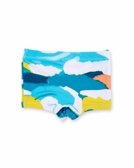 Costume boxer blu da bambino Collezione Laguna Beach