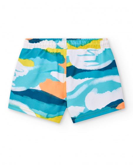 Costume da bagno bermuda bianco da bambino Collezione Laguna