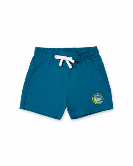 Bermuda da bambino in maglia blu scuro Collezione Laguna Beach