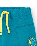 Bermuda da bambino in maglia blu Collezione Laguna Beach