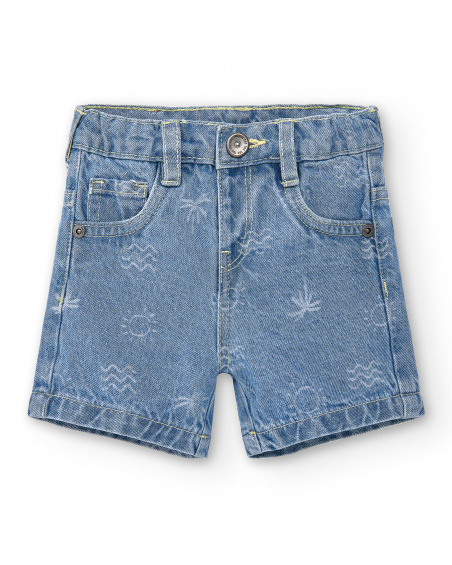 Shorts in denim blu da ragazzo Collezione Laguna Beach