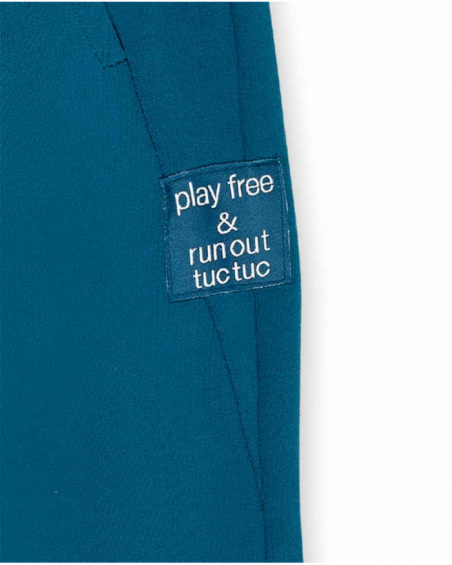 Pantaloni blu in peluche da bambino Collezione Laguna Beach