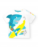 Camiseta punto blanco tiburón niño Laguna Beach