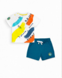 Completo in maglia bianca da bambino Collezione Laguna Beach