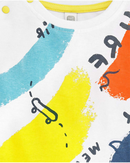 Completo in maglia bianca da bambino Collezione Laguna Beach