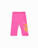 Leggings rosa in maglia da bambina Collezione Laguna Beach