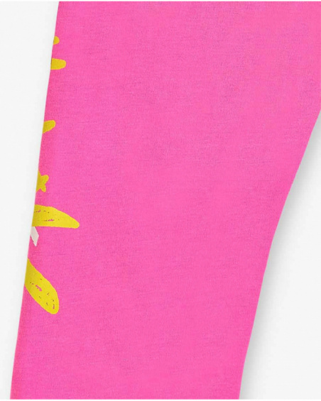 Leggings rosa in maglia da bambina Collezione Laguna Beach