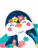 Asciugamano poncho blu da bambina Collezione Laguna Beach