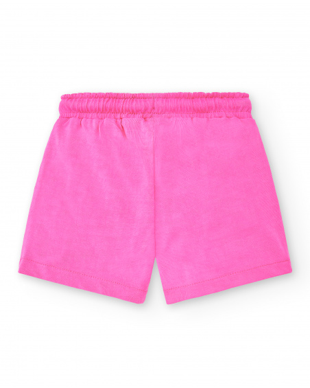 Shorts fucsia in maglia da bambina Collezione Laguna Beach