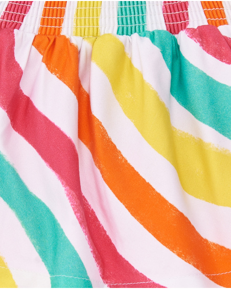 Gonna da bambina in popeline bianco Collezione Laguna Beach