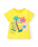 Camiseta punto amarillo 'Laguna Beach' niña Laguna Beach