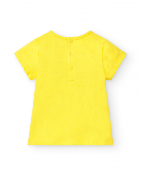 T-shirt gialla da bambina in maglia 'Laguna Beach' Collezione