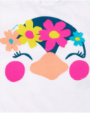 Completo in maglia giallo bianco da bambina Collezione Laguna