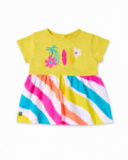 Abito in maglia giallo da bambina Collezione Laguna Beach