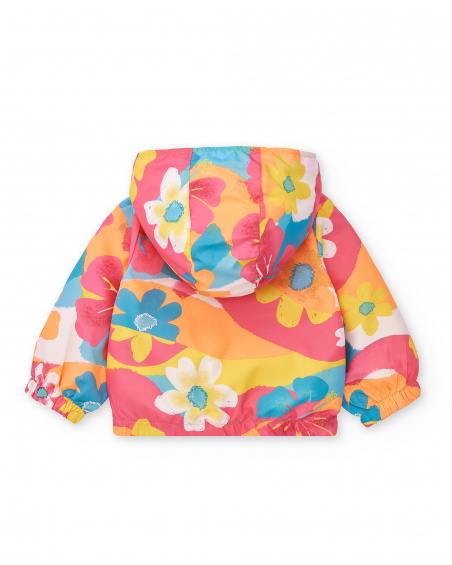 Giacca a vento fucsia da bambina Collezione Laguna Beach
