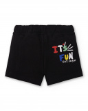 Pantaloncini rossi da bambino in maglia 'Hey tuc tuc'