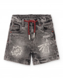 Shorts in denim grigio da ragazzo Collezione Hey Sushi